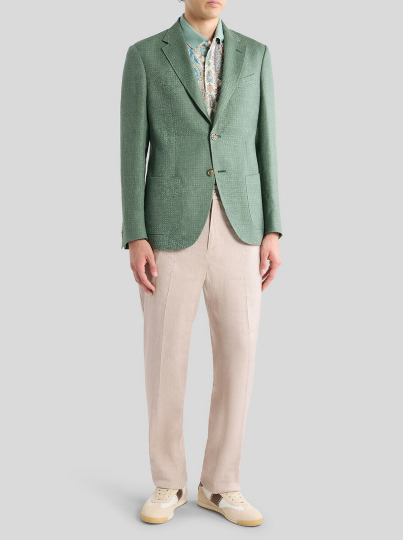 Etro SINGLE-BREASTED WOOL MOULINÉ JACKET outlook