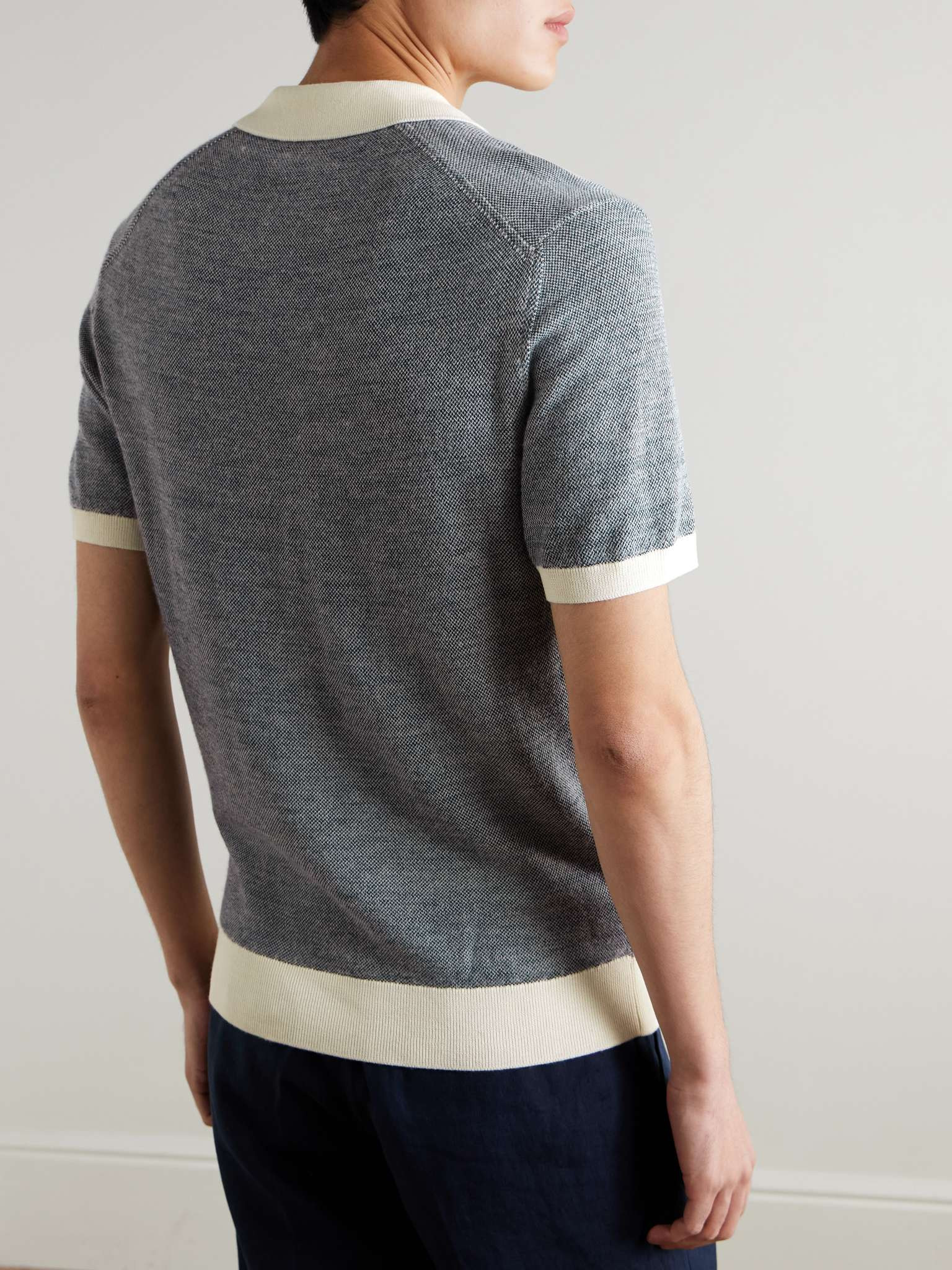 Horton Slim-Fit Merino Wool and Cotton-Blend Polo Shirt - 3