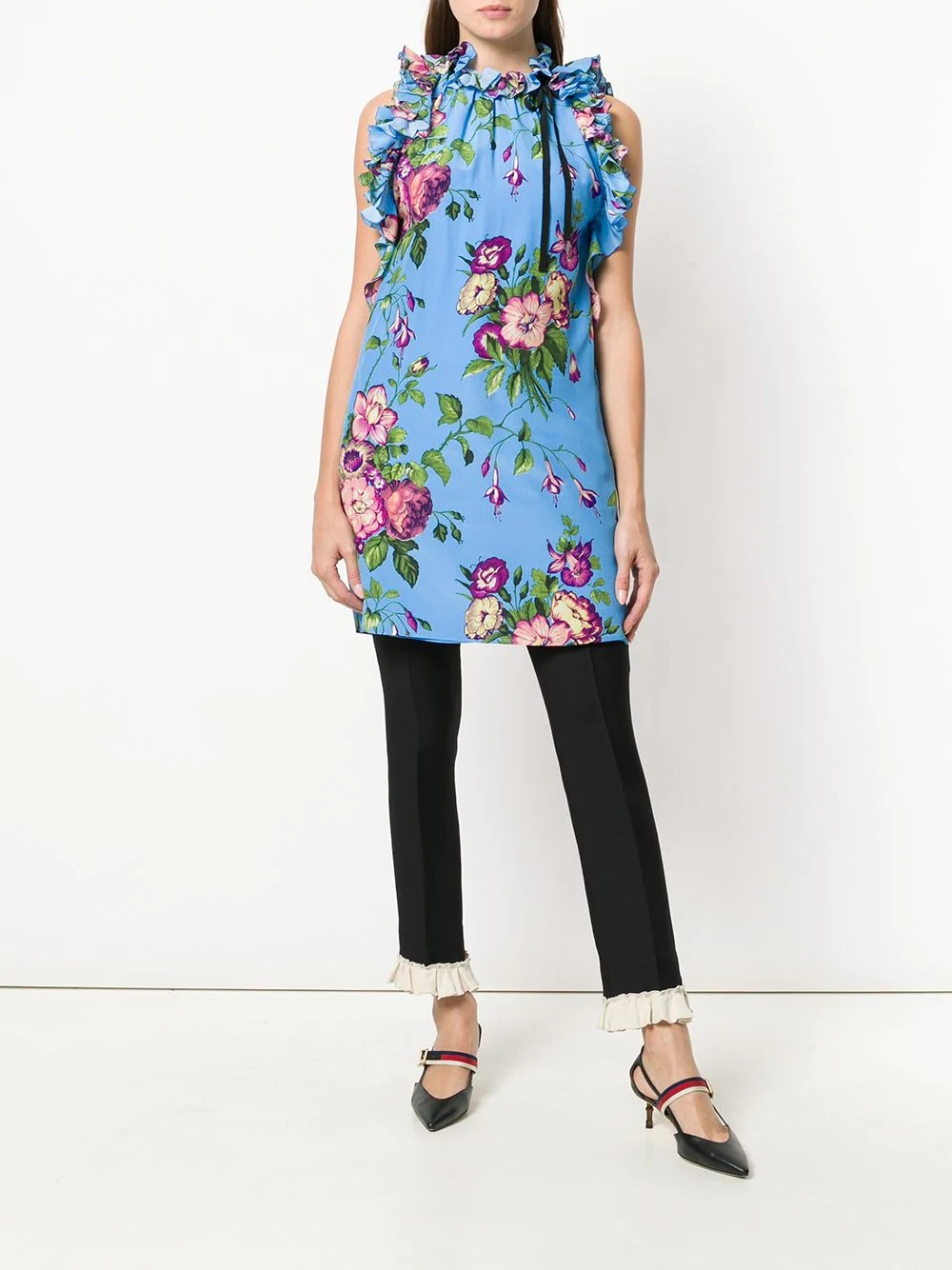 floral print tunic top - 2