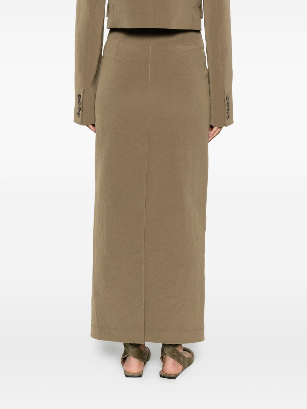 dart-stitching maxi skirt - 4