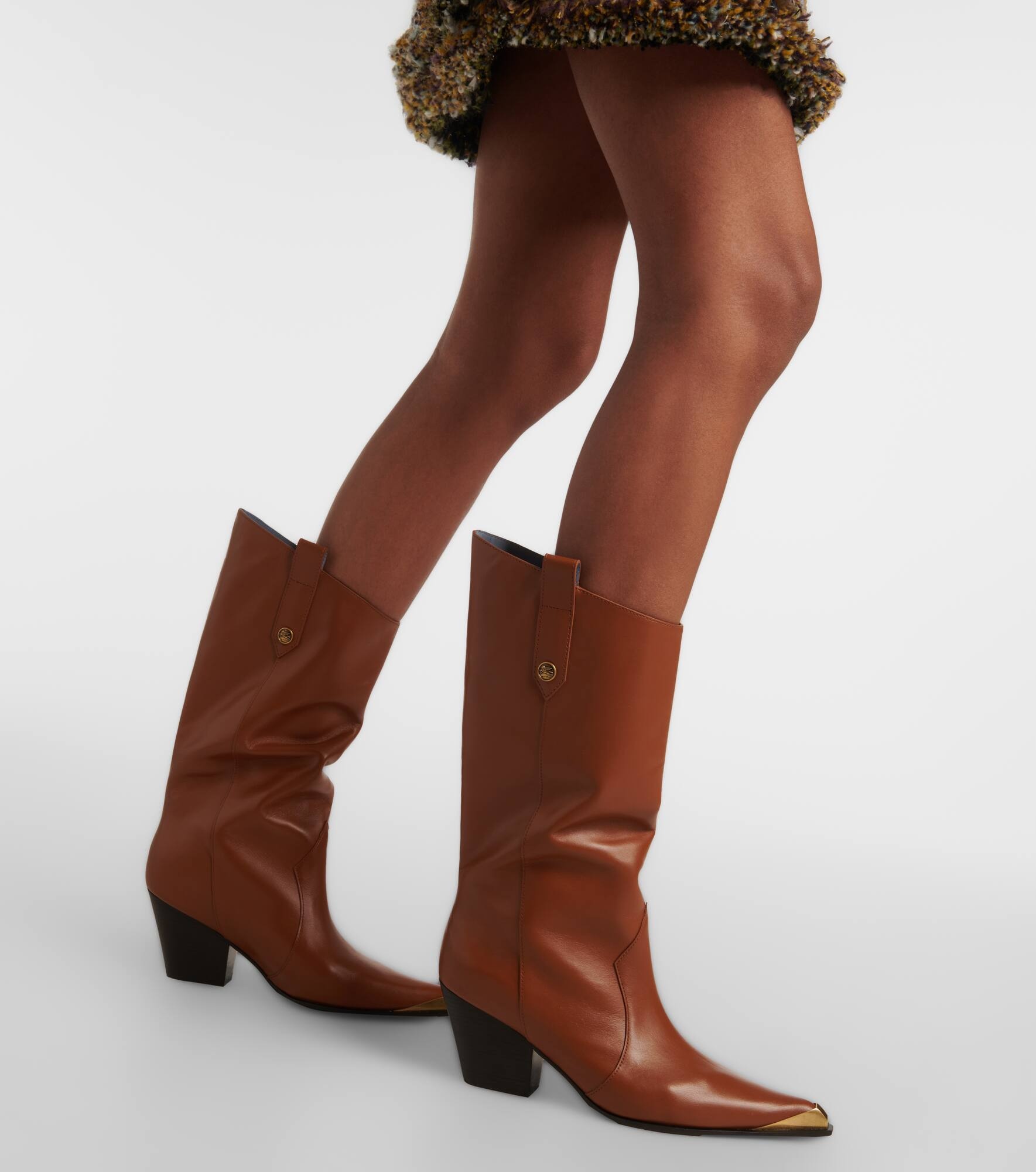 Leather cowboy boots - 4