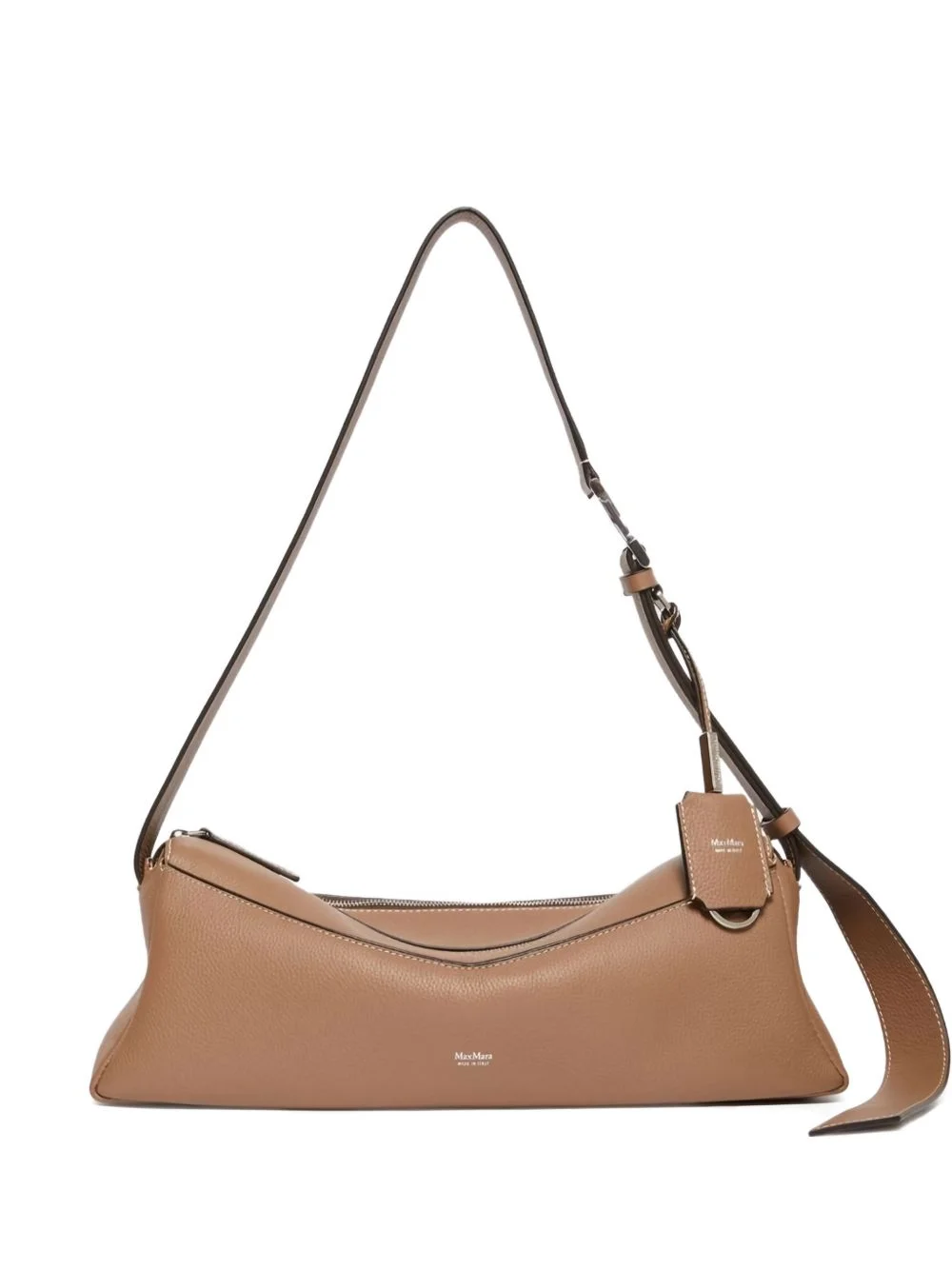 leather east west shoulder bag - 1