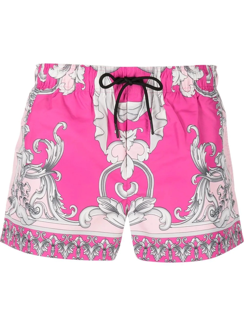 baroque pattern-print swim shorts - 1