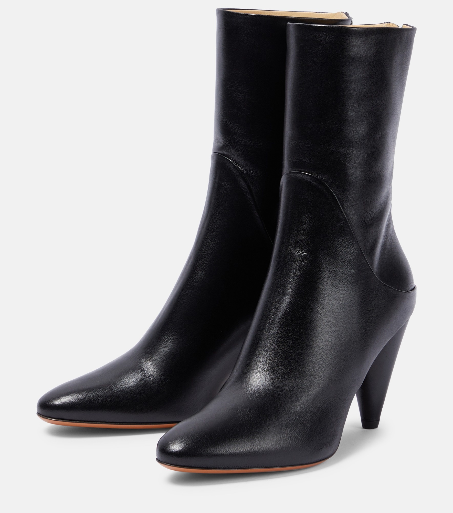 Cone leather ankle boots - 5