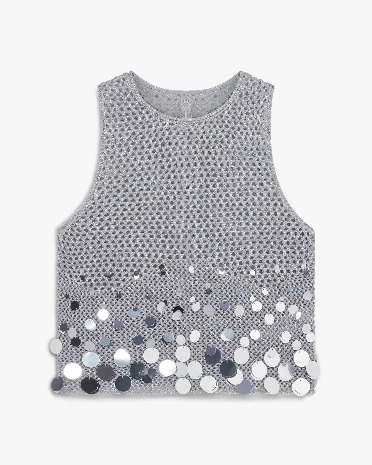 Silver Crochet Mirror Top | Casablanca Paris - 1