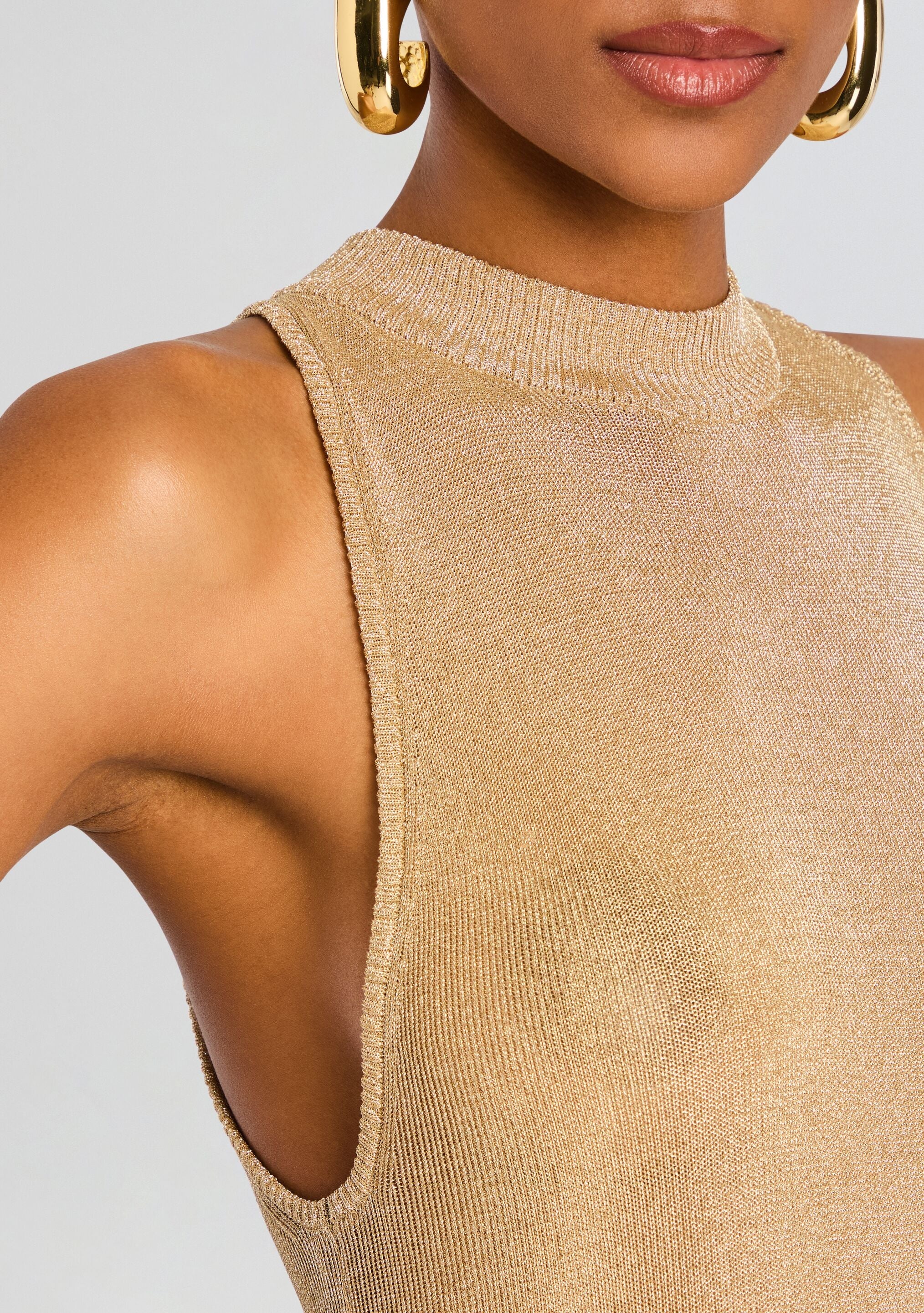 HENNE METALLIC KNIT MAXI DRESS - 2