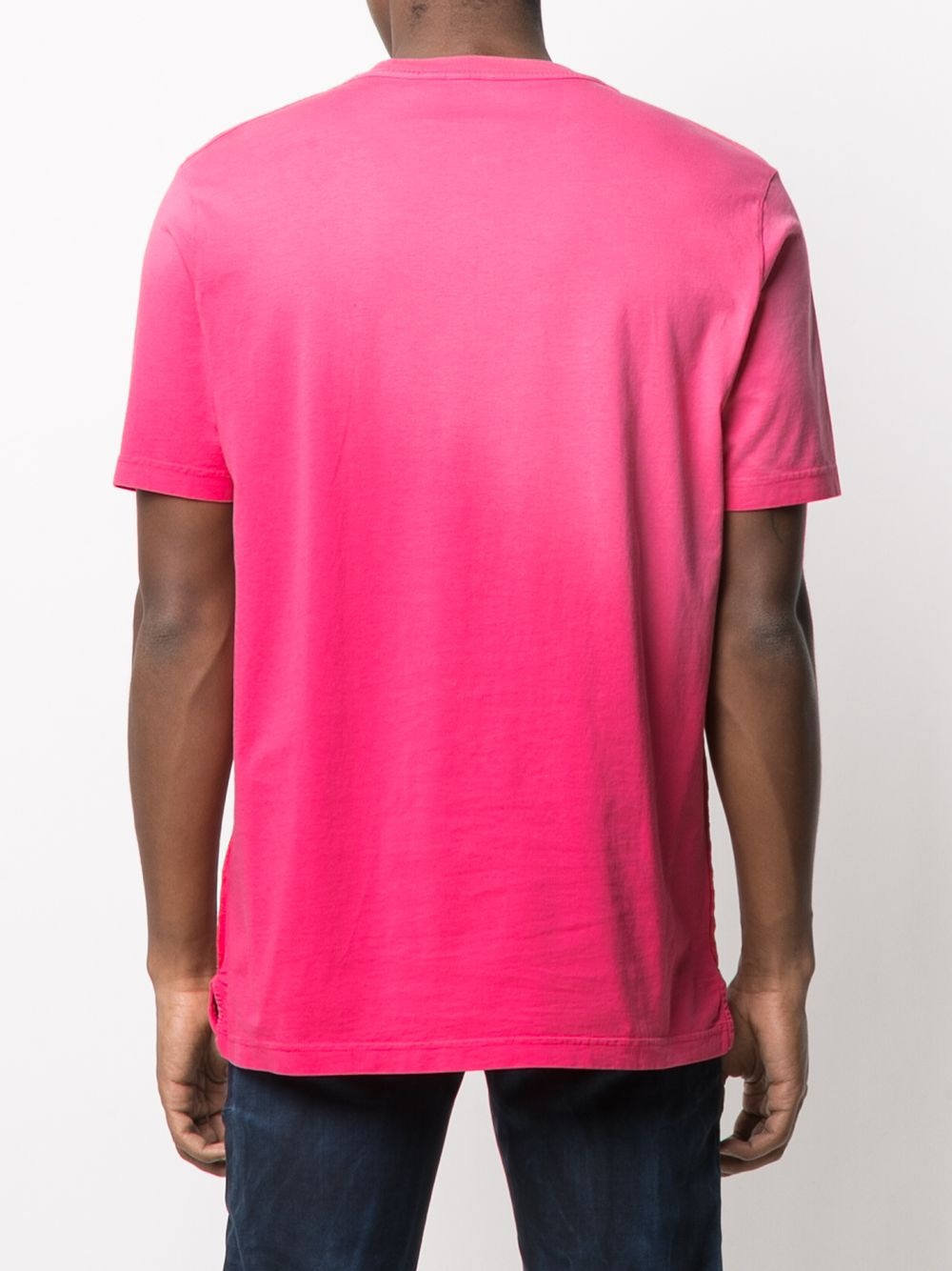 logo-embroidered faded T-shirt - 4