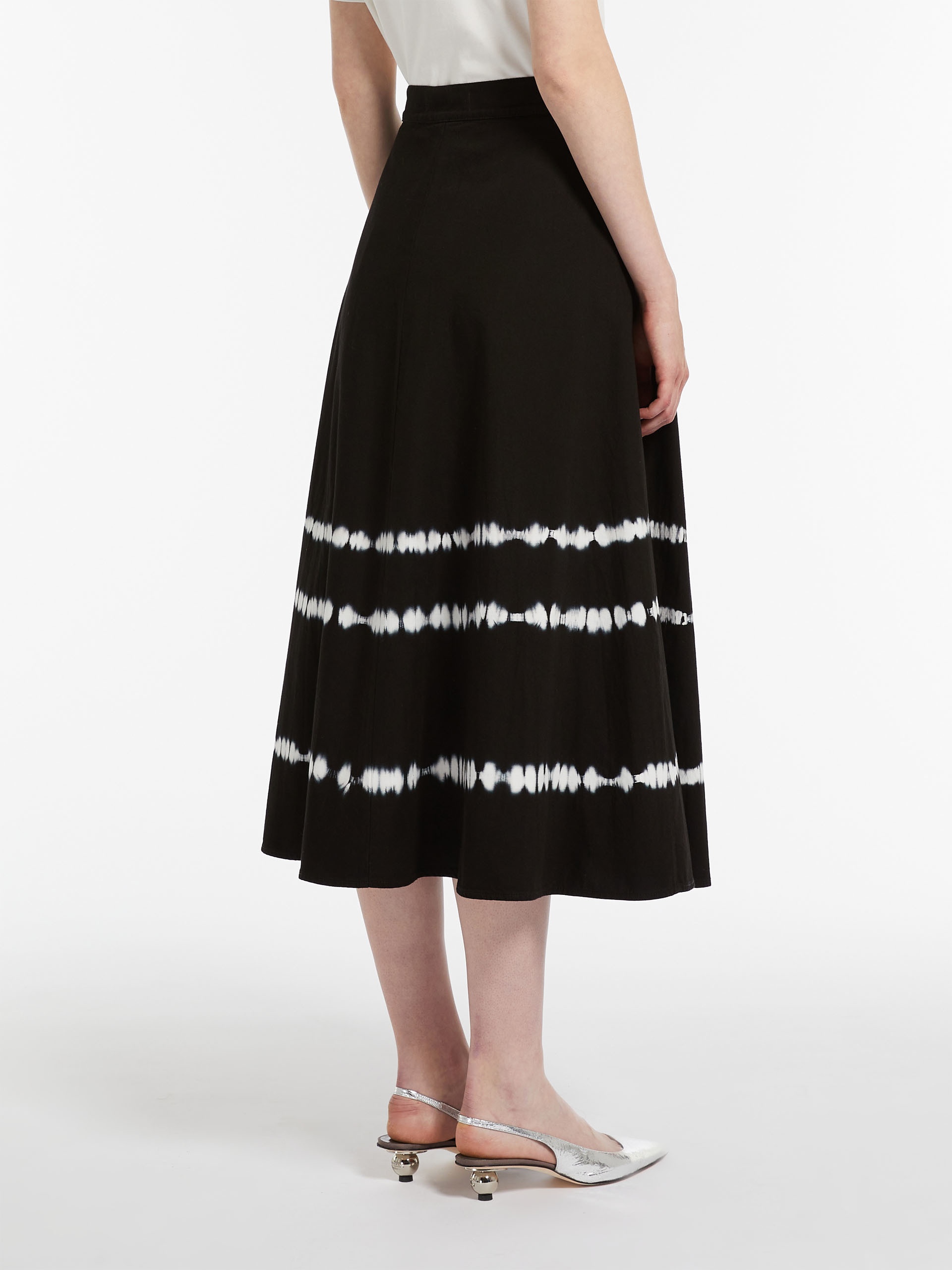 FORNOVO Cotton tie-dye skirt - 4