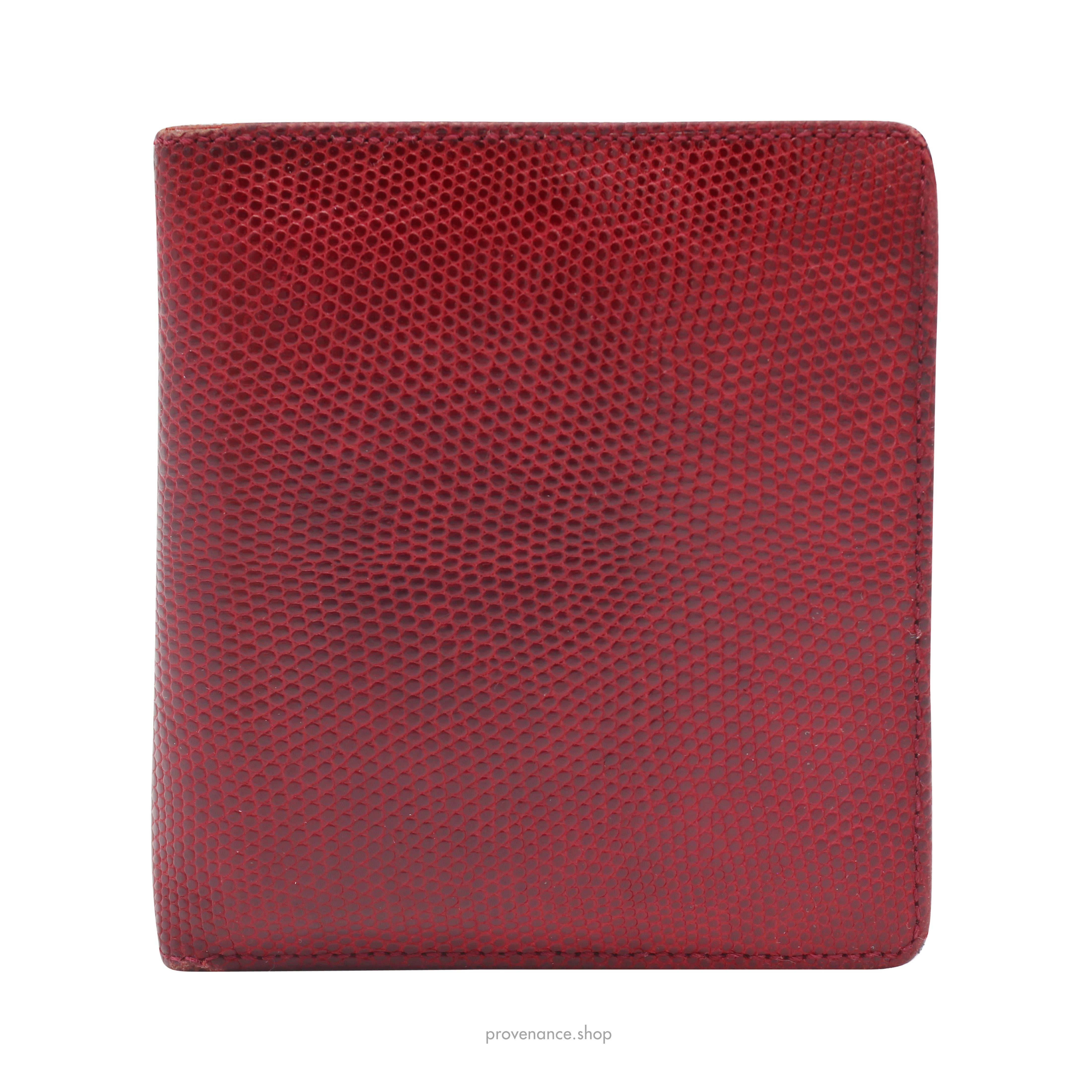 Louis Vuitton Tall Bifold Wallet - Rubis Lizard Leather - 2
