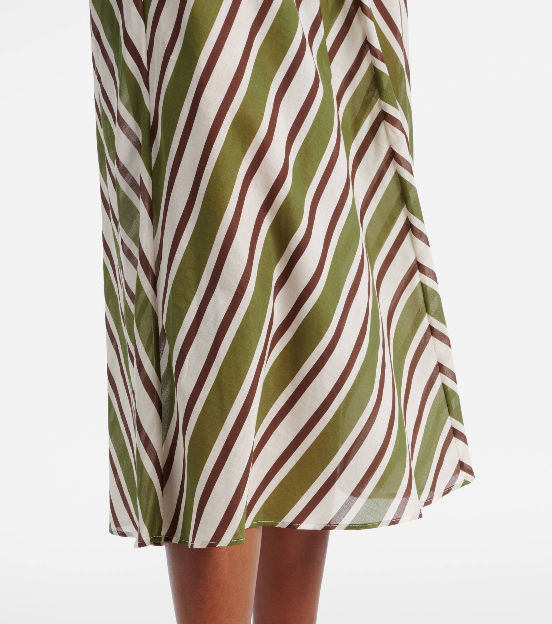 Summer striped cotton voile kaftan - 5