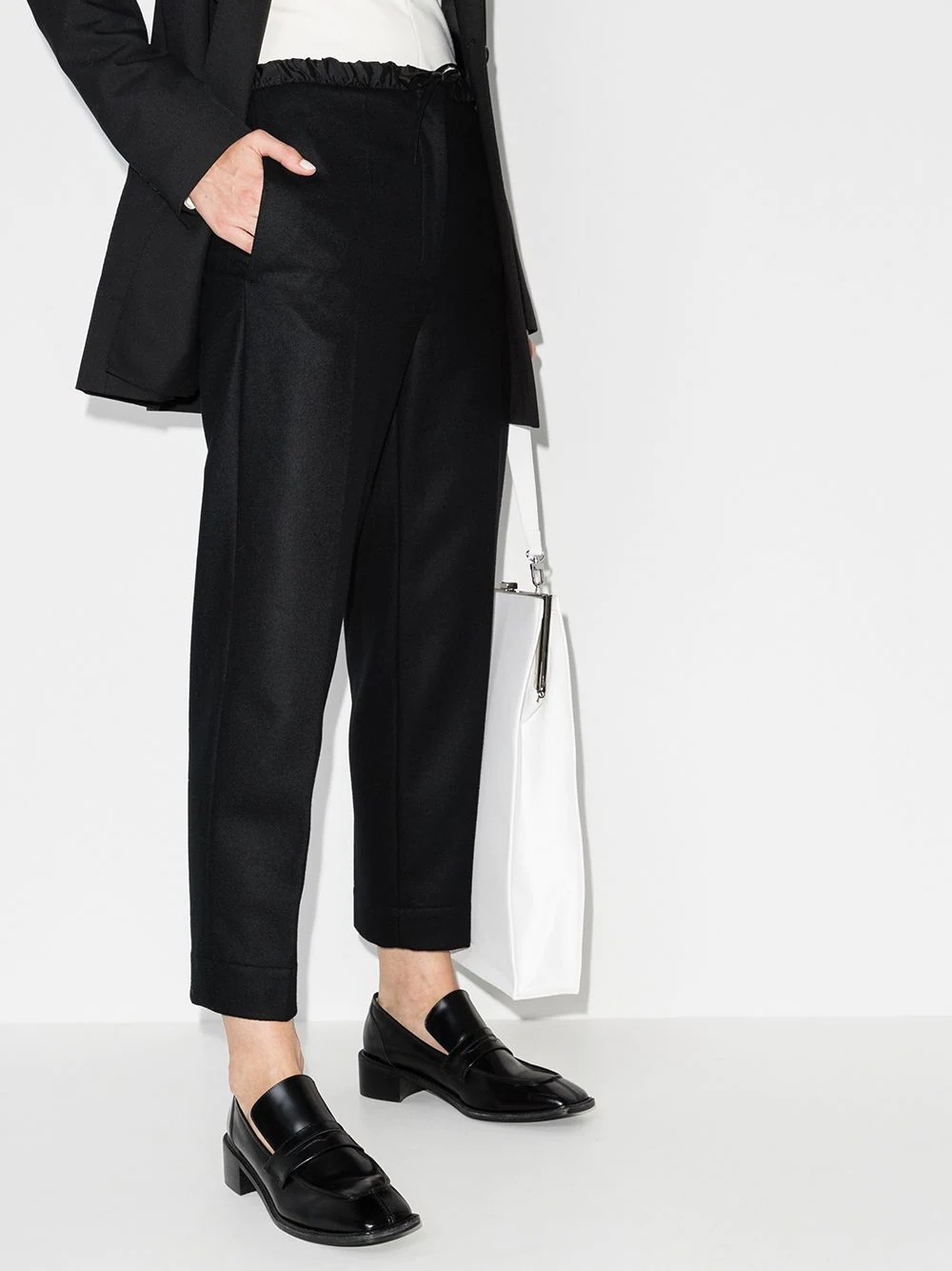 drawstring slim-leg trousers - 2