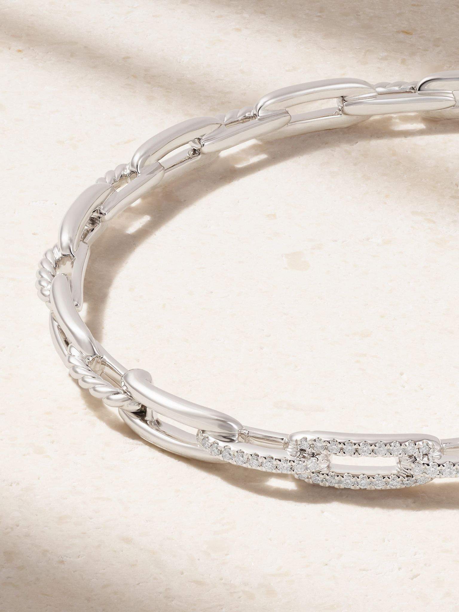 Stax 18-karat white gold diamond bracelet Gold - 4