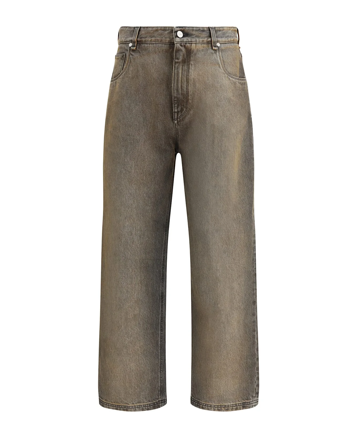 Marble Over Dye Denim Pants - 1