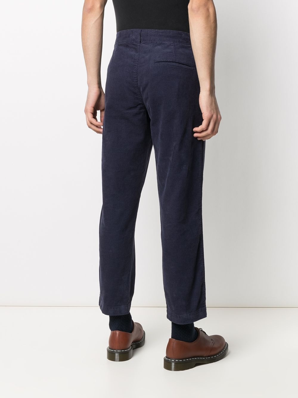 mid-rise textured cropped trousers - 4