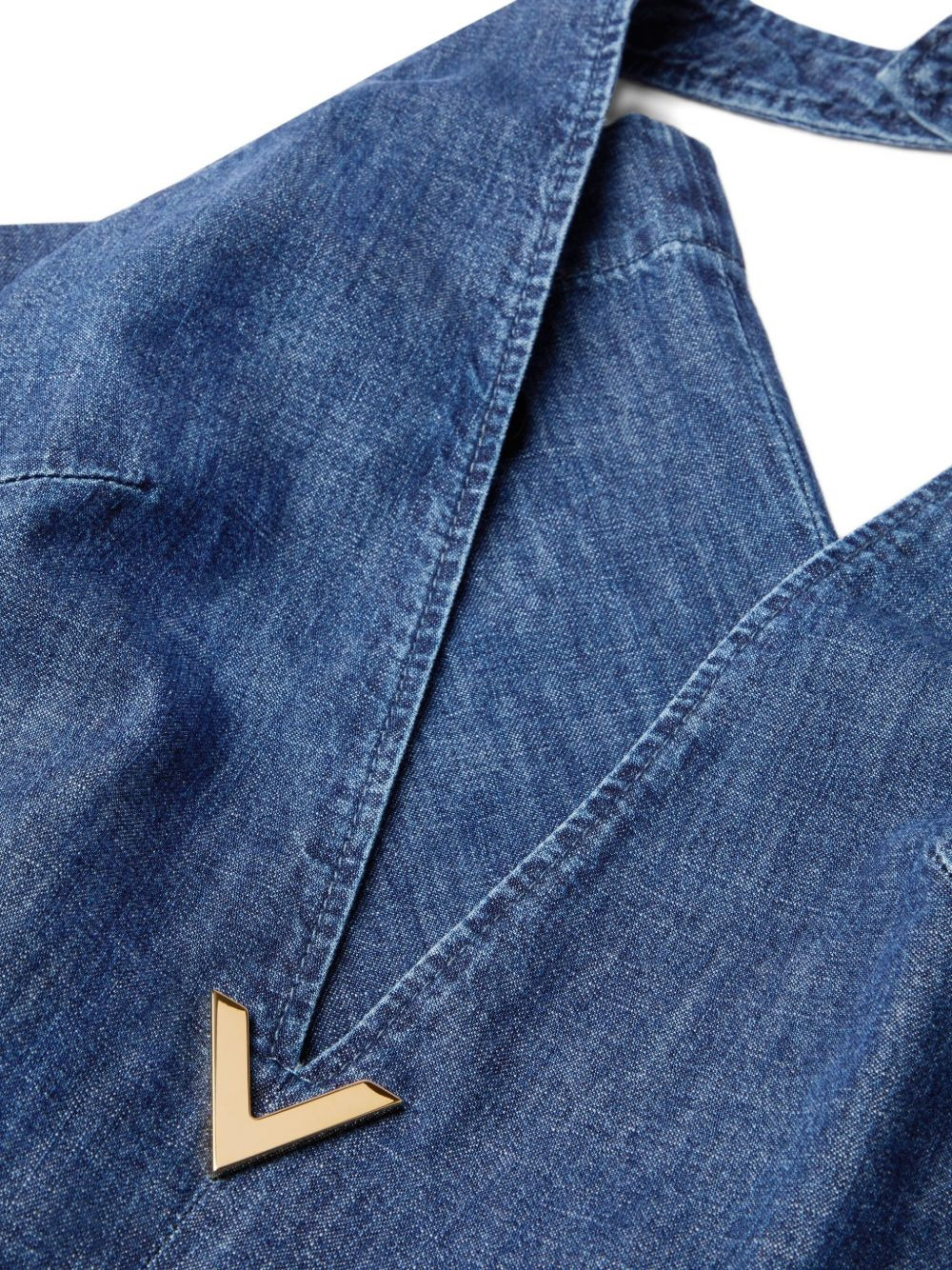 chambray denim jumpsuit - 3