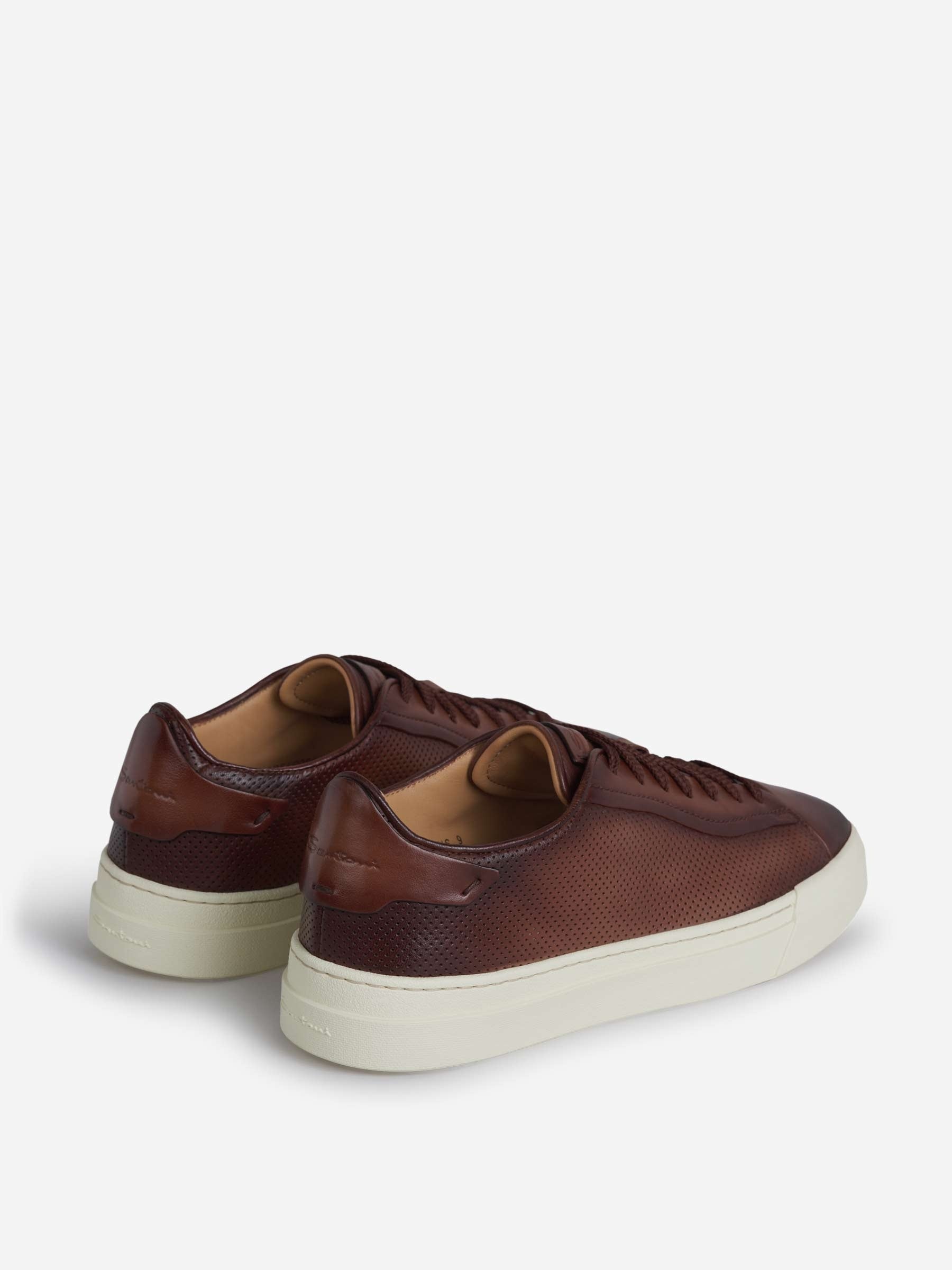 LEATHER PERFORATED SNEAKERS - 3