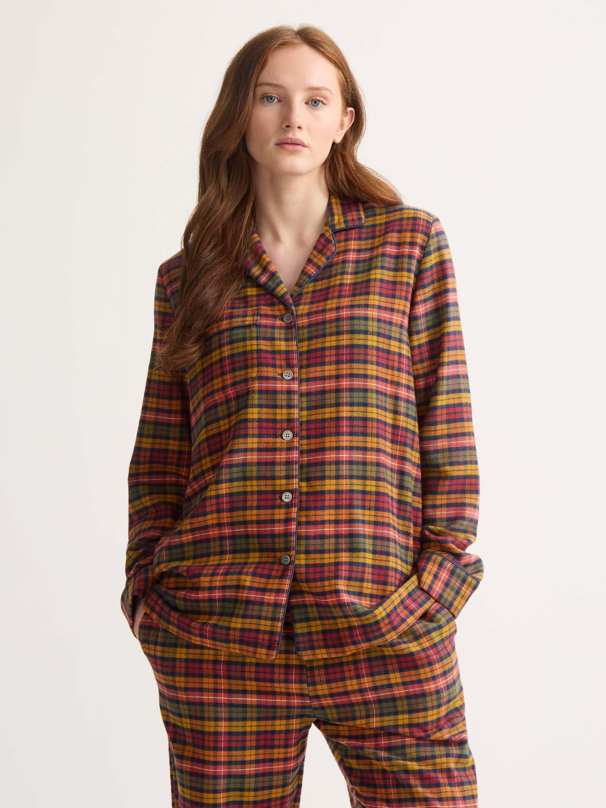 Women's Pajamas Kelburn Brushed Cotton Multicolor Check - 4