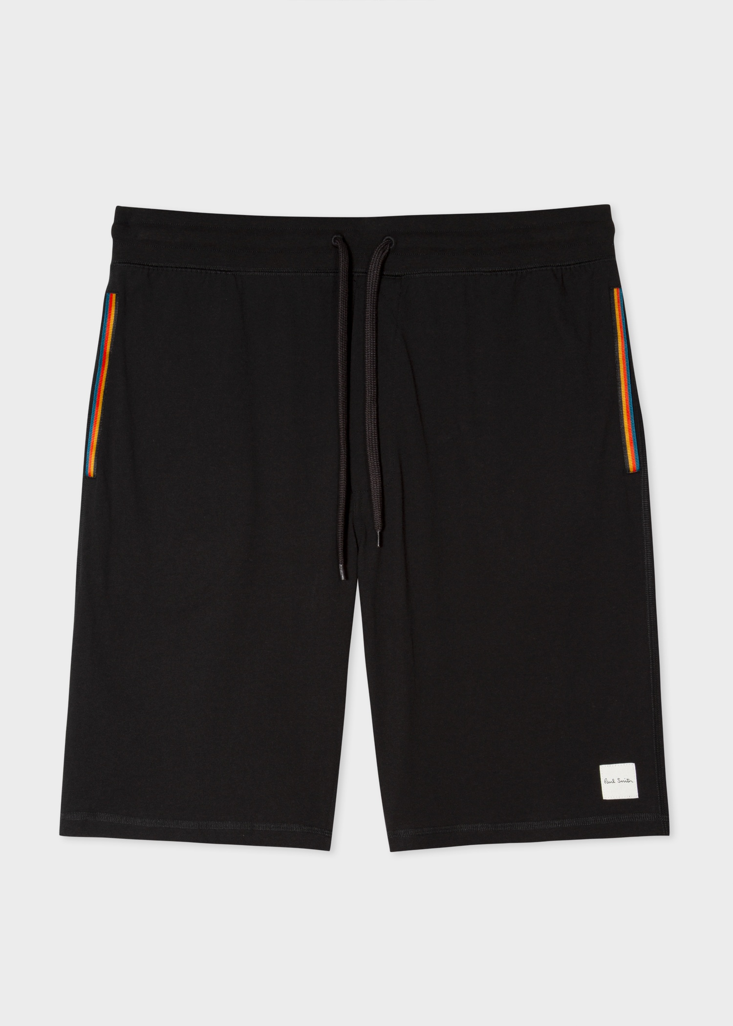 Black Jersey Cotton Lounge Shorts - 1