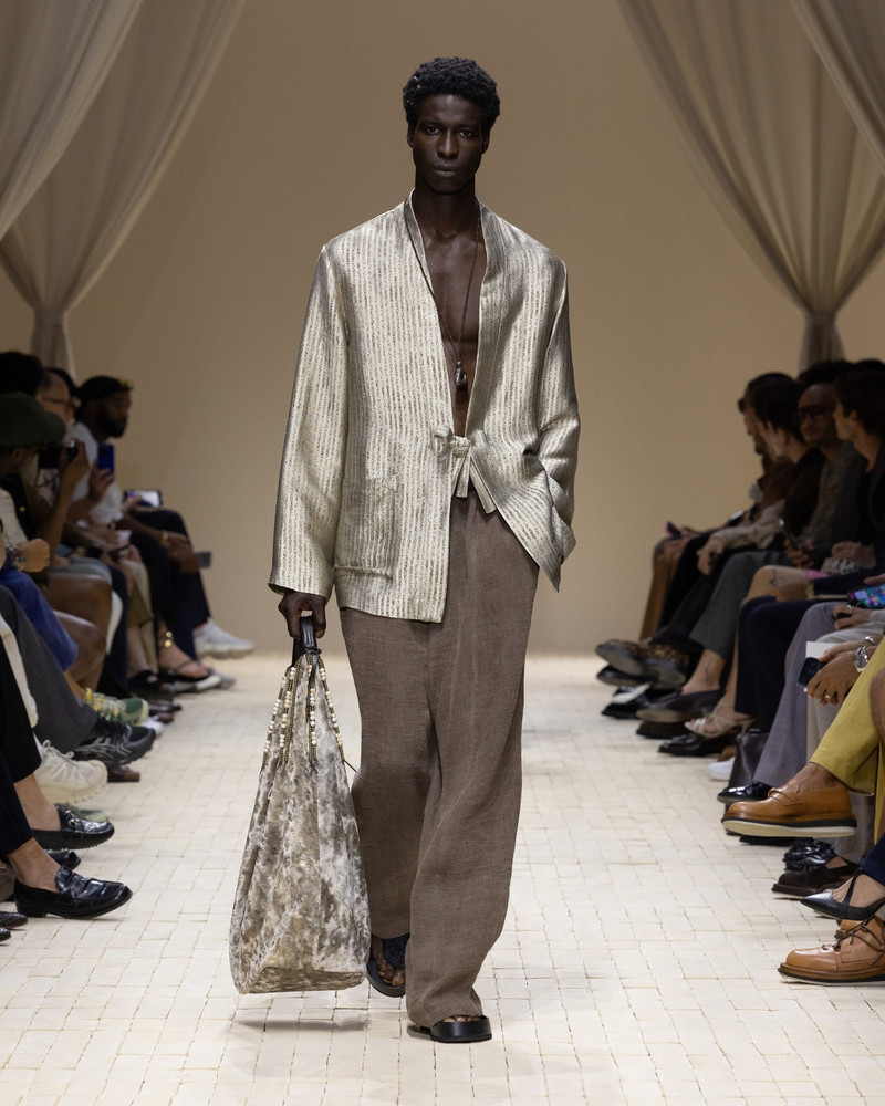 EMPORIO ARMANI KIMONO JACKET IN FLOWING JACQUARD outlook