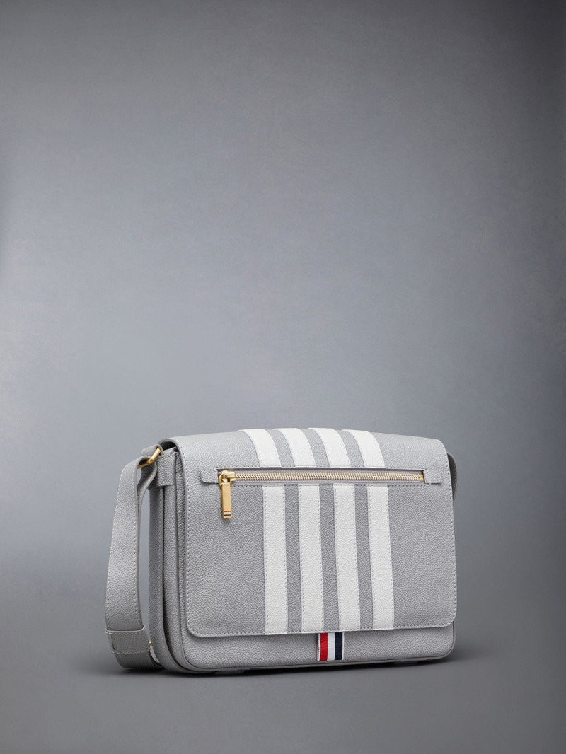 Thom Browne Pebble Grain 4-Bar Reporter Bag outlook