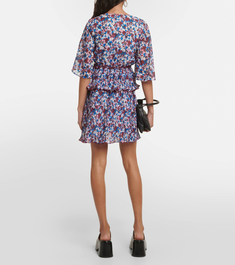 Floral pleated georgette minidress 3