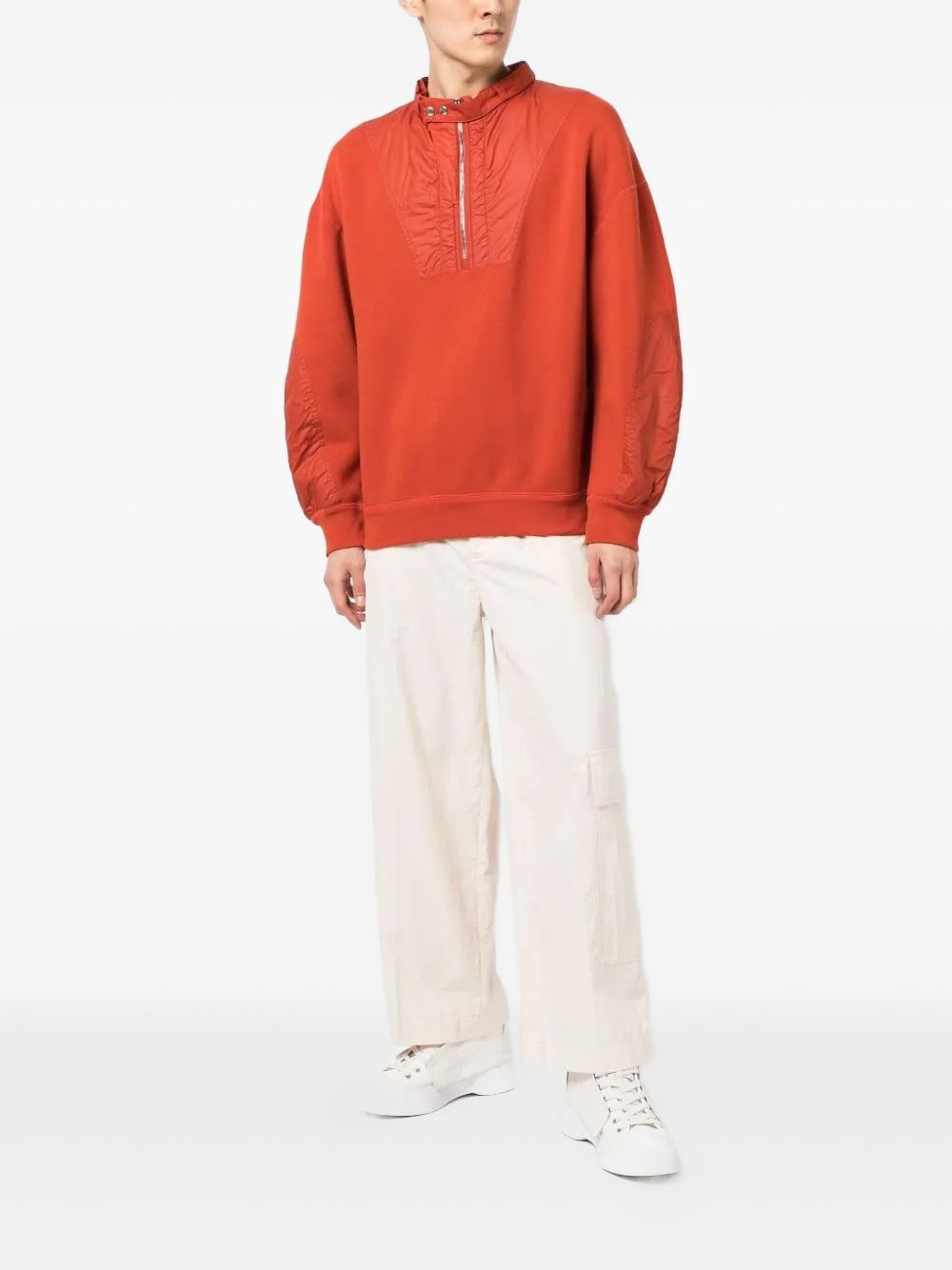 half-zip panelled sweatshirt - 2
