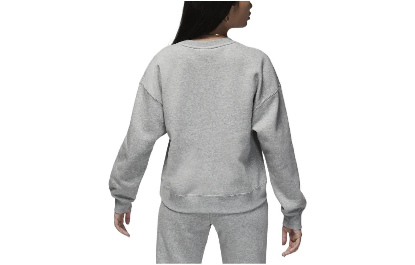 (WMNS) Air Jordan Brooklyn Fleece Crewneck Sweatshirt 'Grey' DQ4463-063 - 2