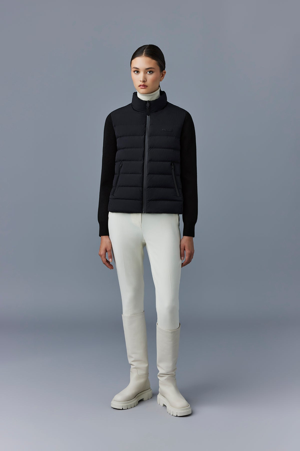 OCEANE-CITYZ Light down mixed-media jacket - 3