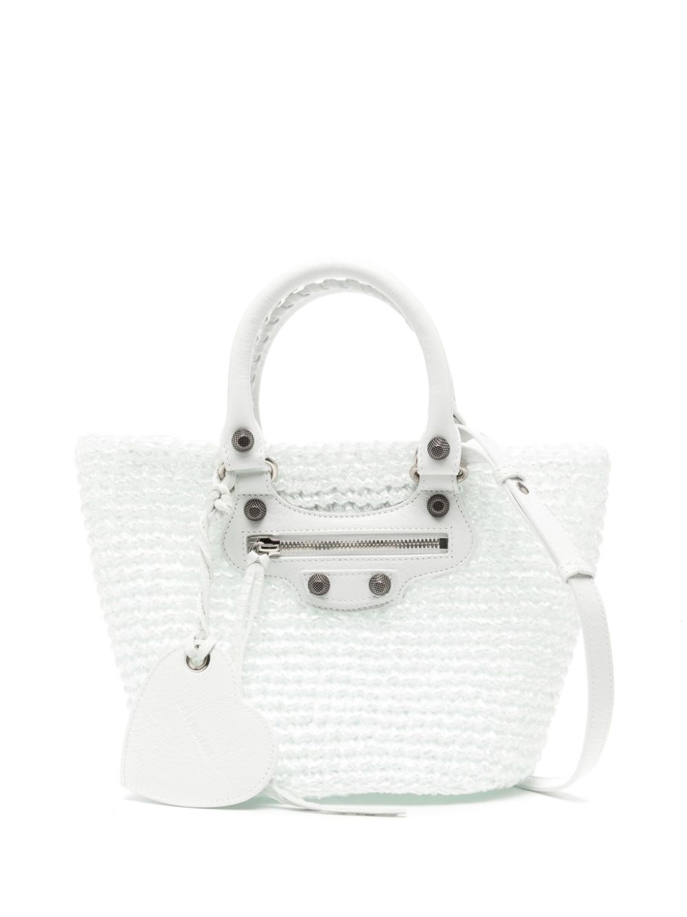 Le Cagole raffia-effect tote bag - 1