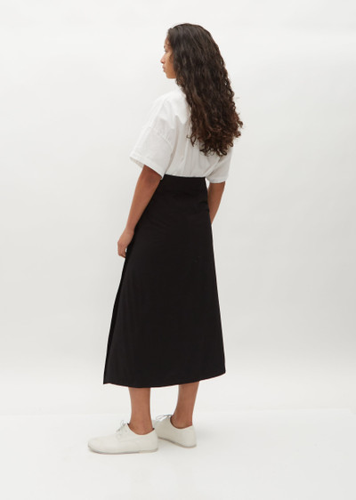 Y's Pleated Wrap Skirt — Black outlook
