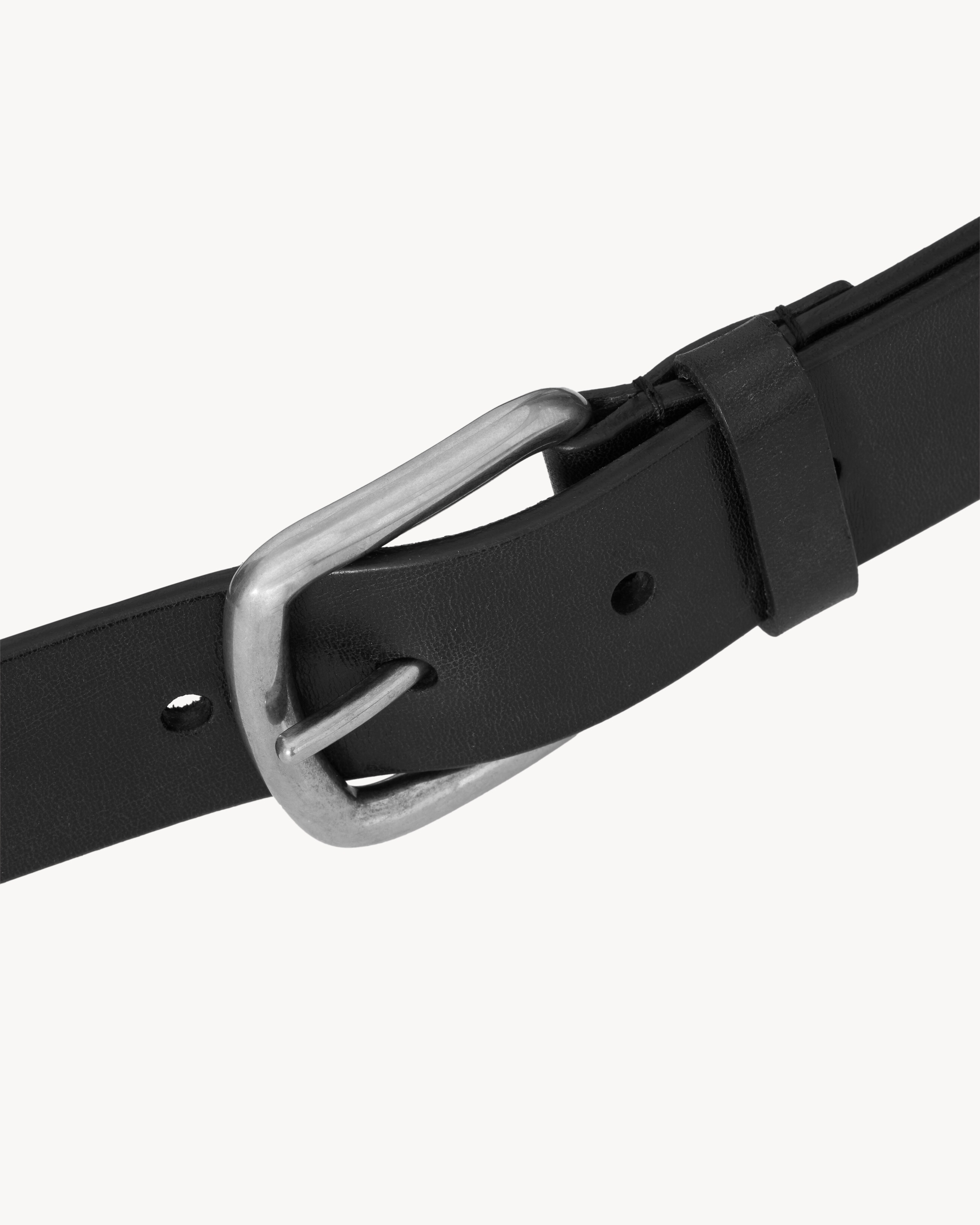 RECTANGULAR BUCKLE BELT IN LEATHER - 3