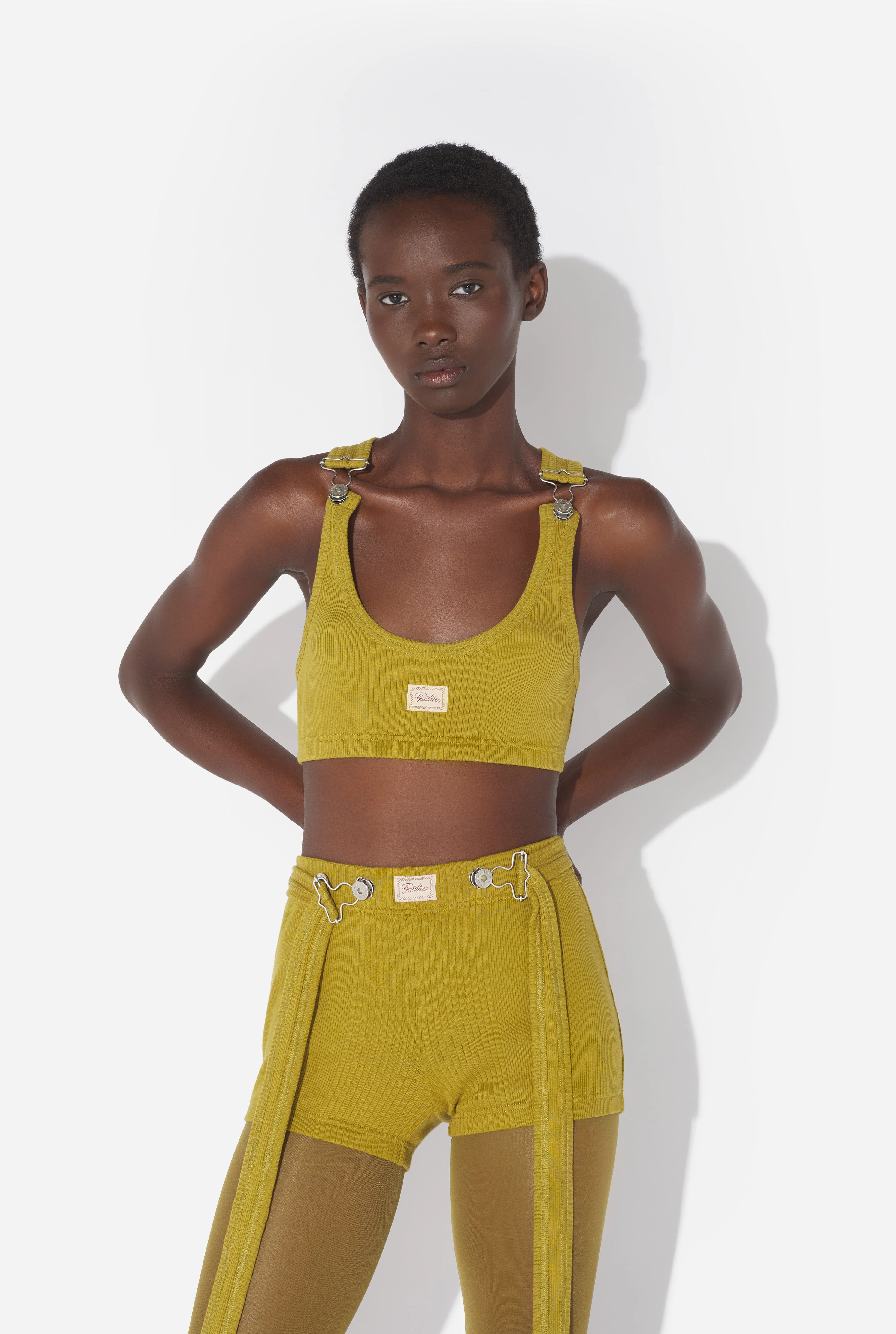 THE GREEN GAULTIER PATCH BRA - 1