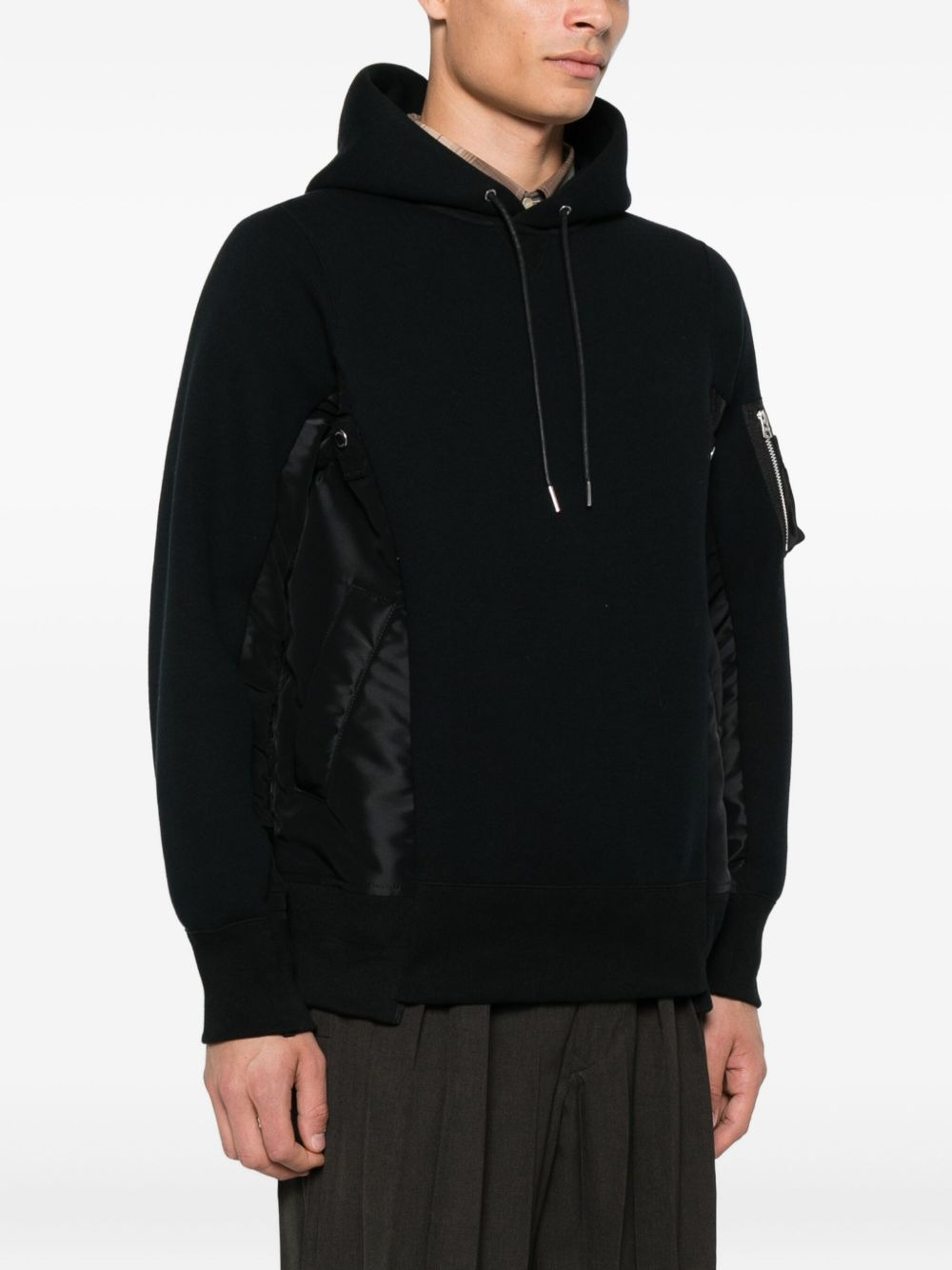 Sacai Men Cotton And Nylon Hoodie - 3
