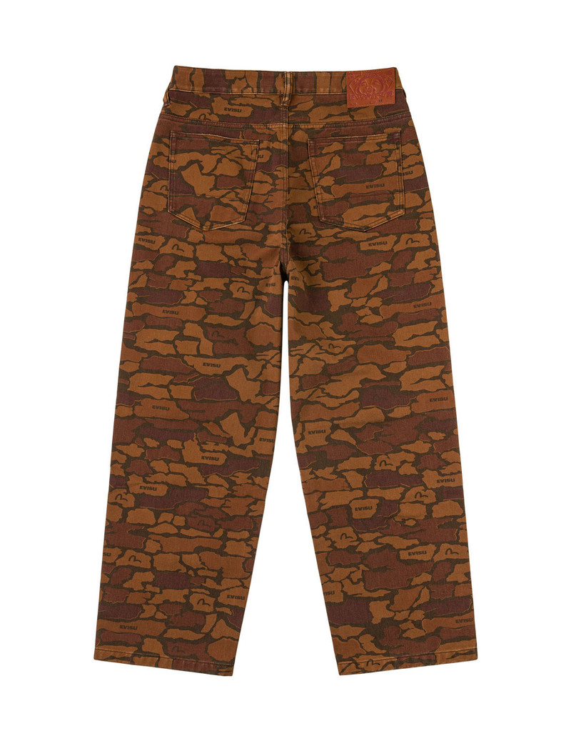 EVISU All-over Ishigaki Camouflage Pants outlook