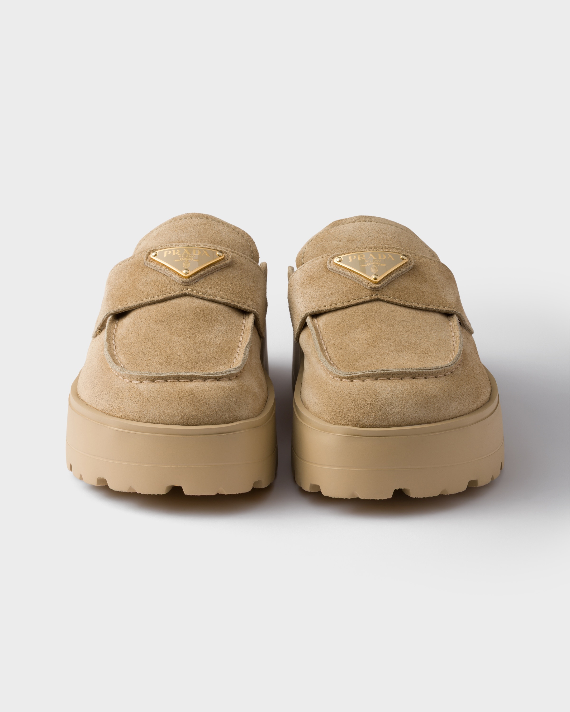 Suede flatform mules - 5