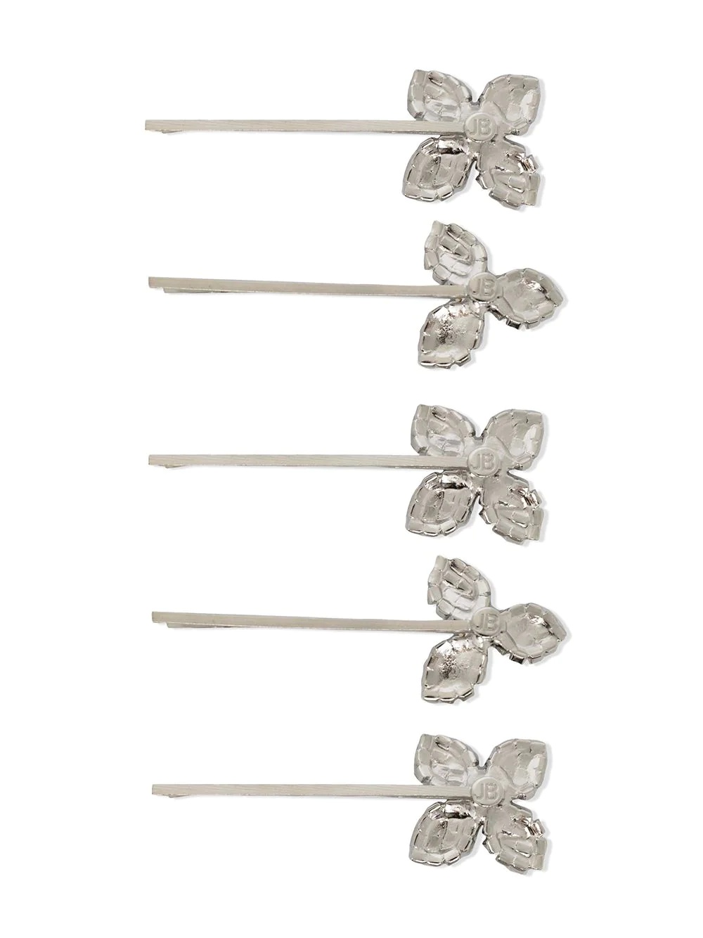 floral crystal-embellished pin set - 2