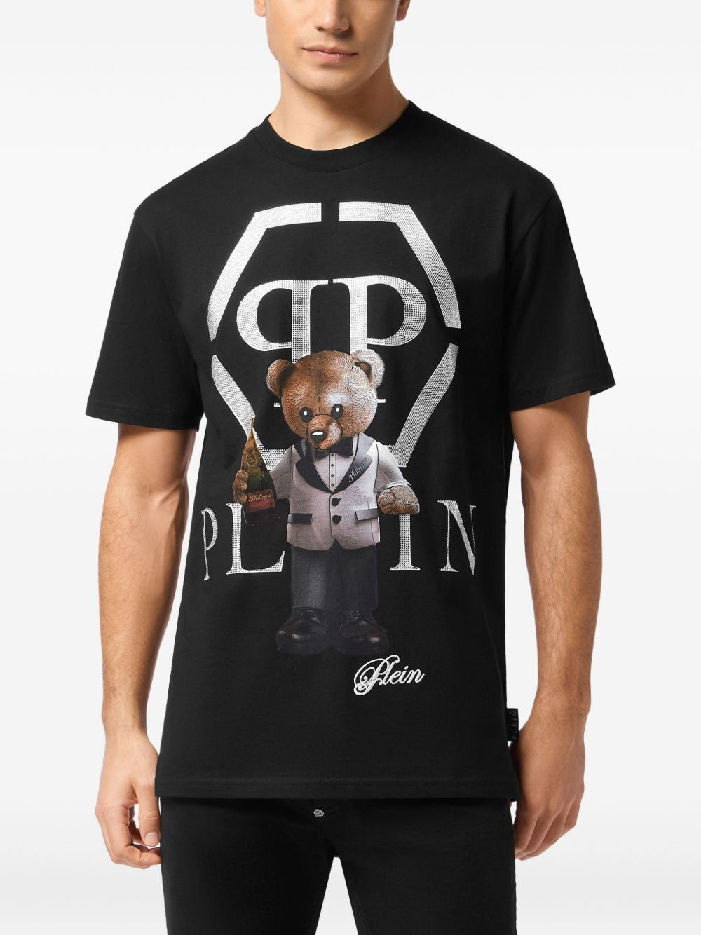 bear-print T-shirt - 2