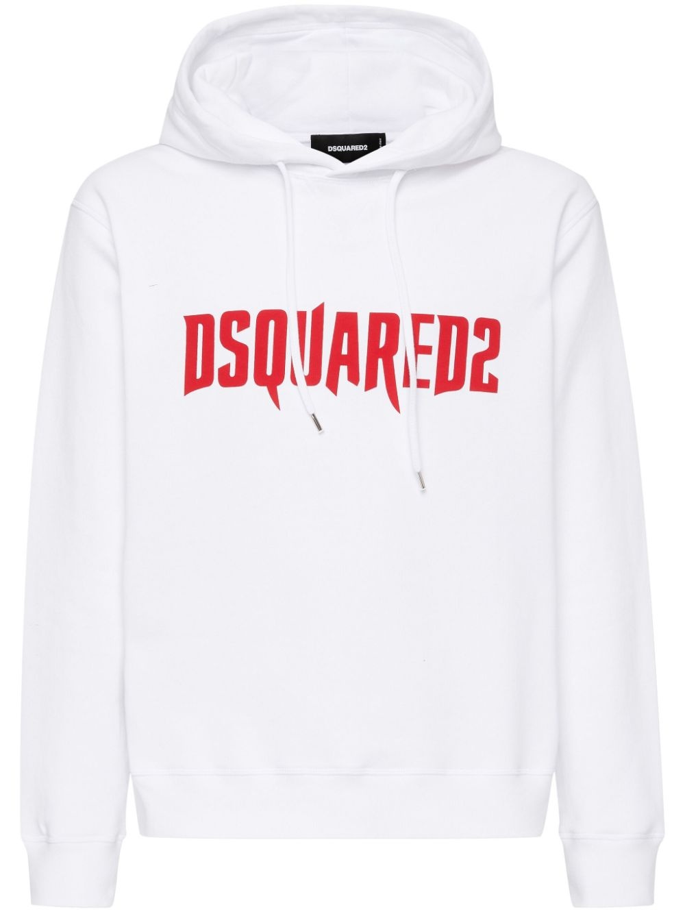 logo-print cotton hoodie - 1