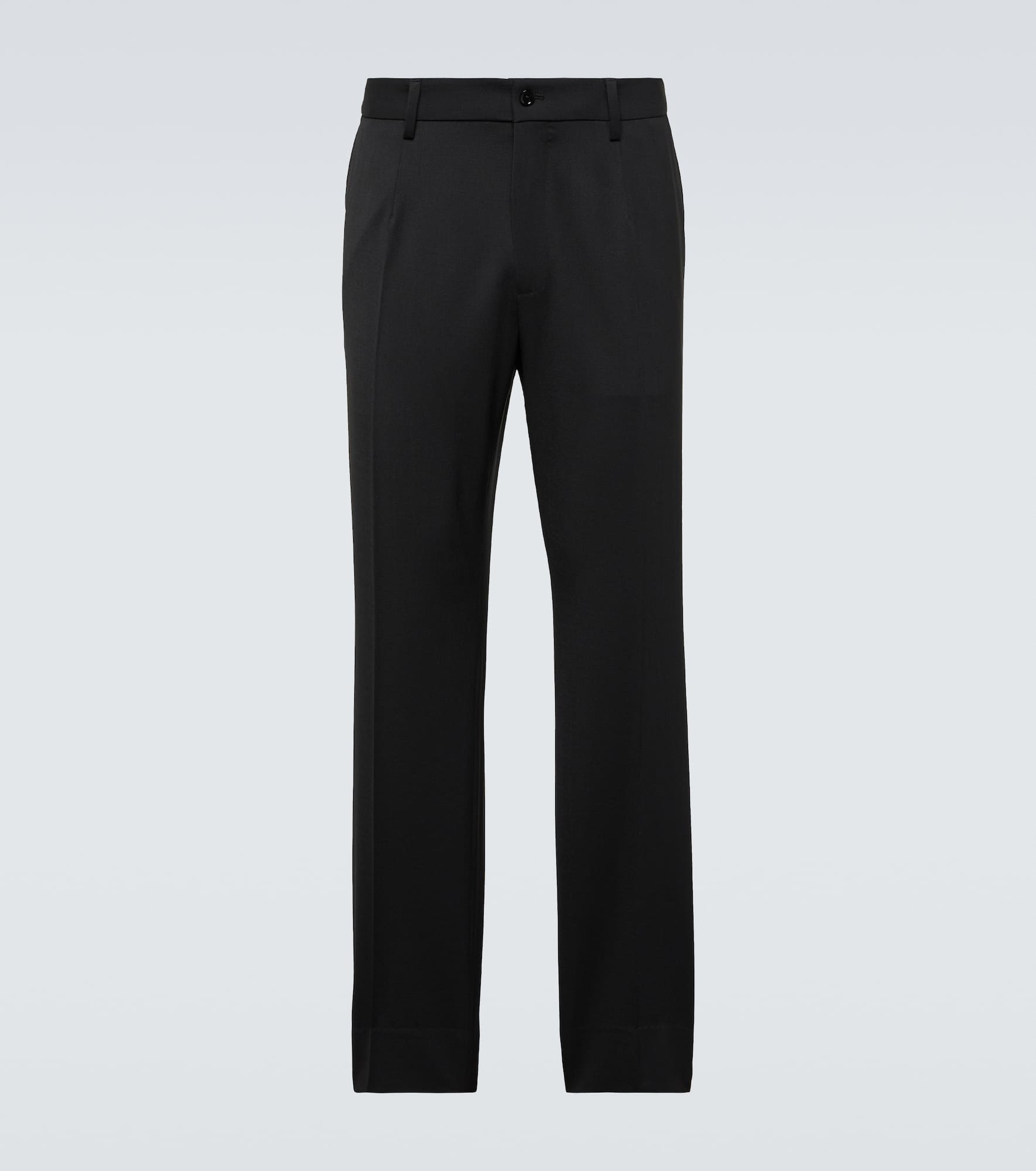 Wool-blend straight pants - 1