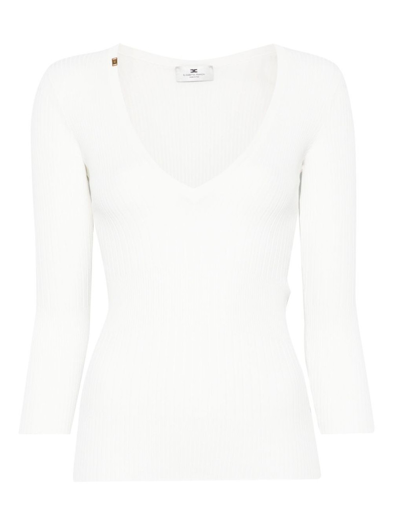 V-neck ribbed top 1