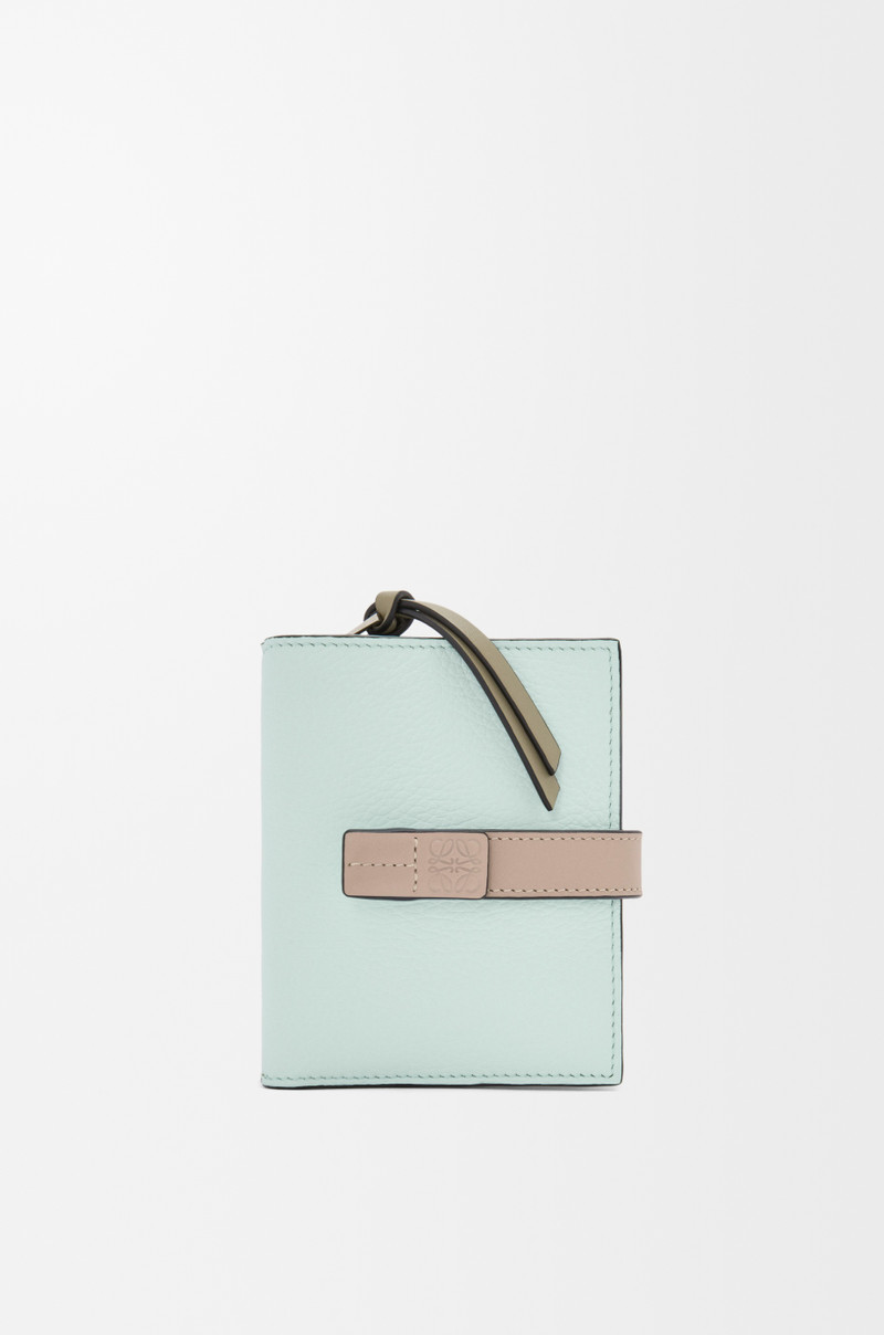 Compact zip wallet in soft grained calfskin 1