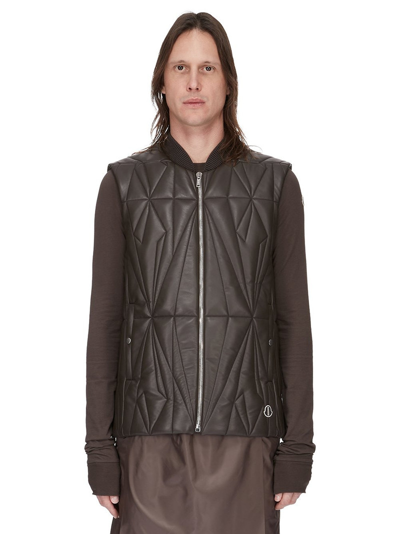 Moncler + Rick Owens Brown Geocamo Flight Vest - 1