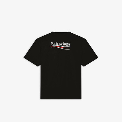 BALENCIAGA Men's Political Campaign T-shirt Large Fit in Black outlook