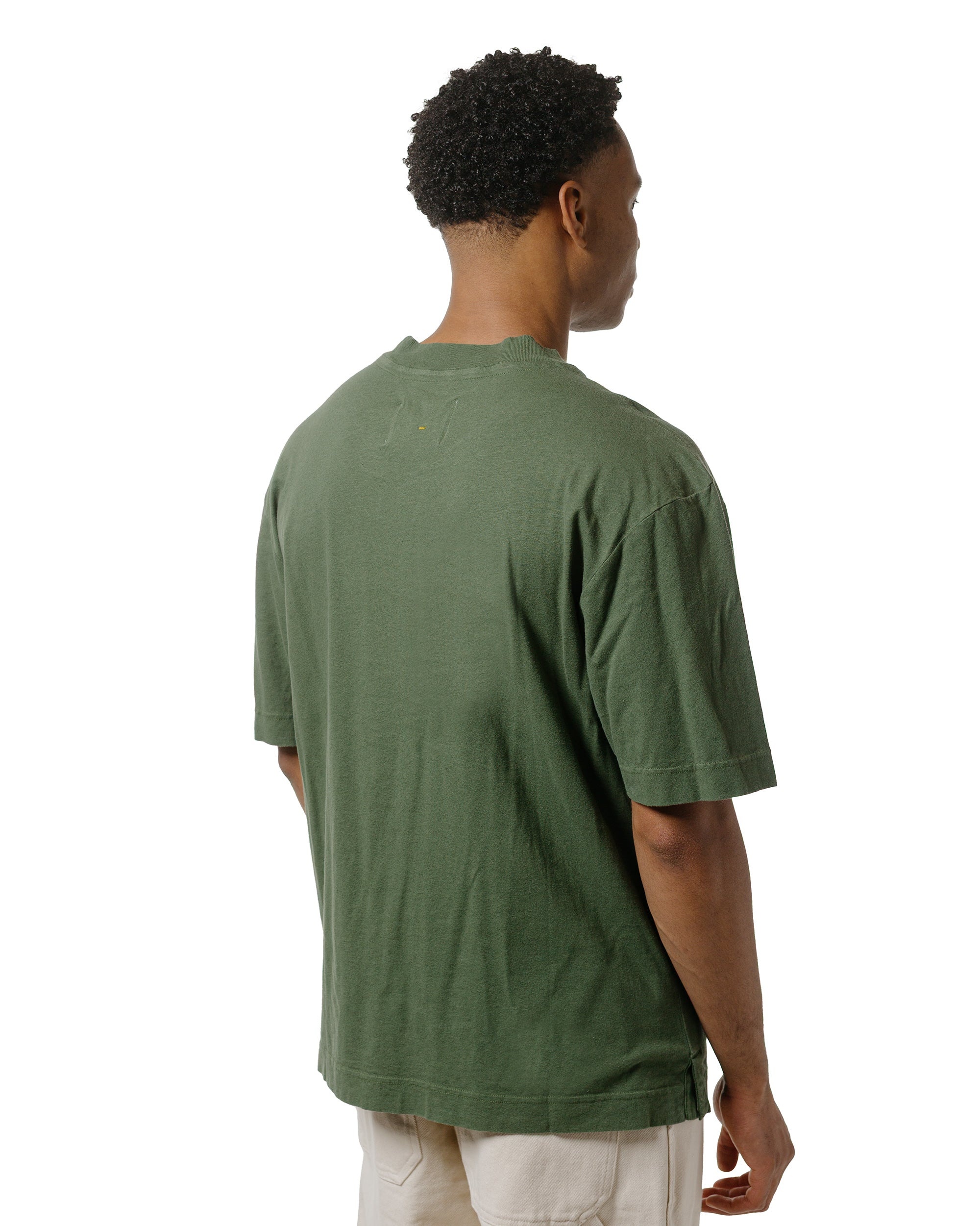 MHL Simple T-Shirt Organic Cotton Linen Jersey Grass - 3