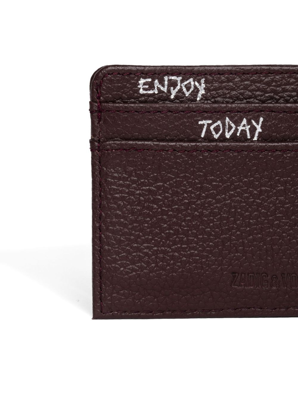 leather logo-plaque cardholder - 4
