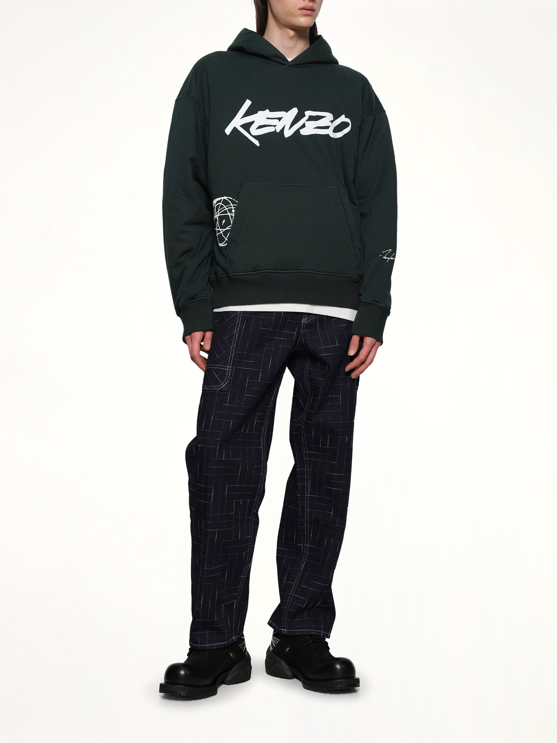 Kenzo Futura Padded Hoodie in Pine - 4