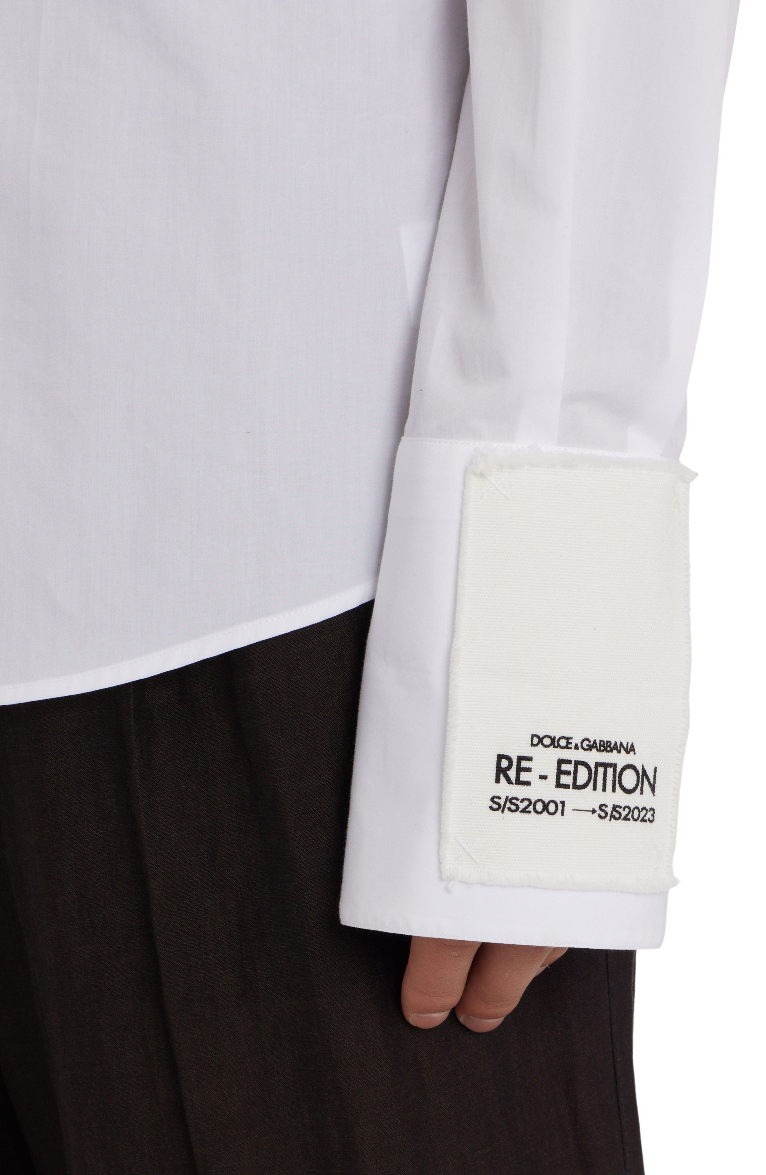Cotton Poplin Tuxedo Shirt - 4