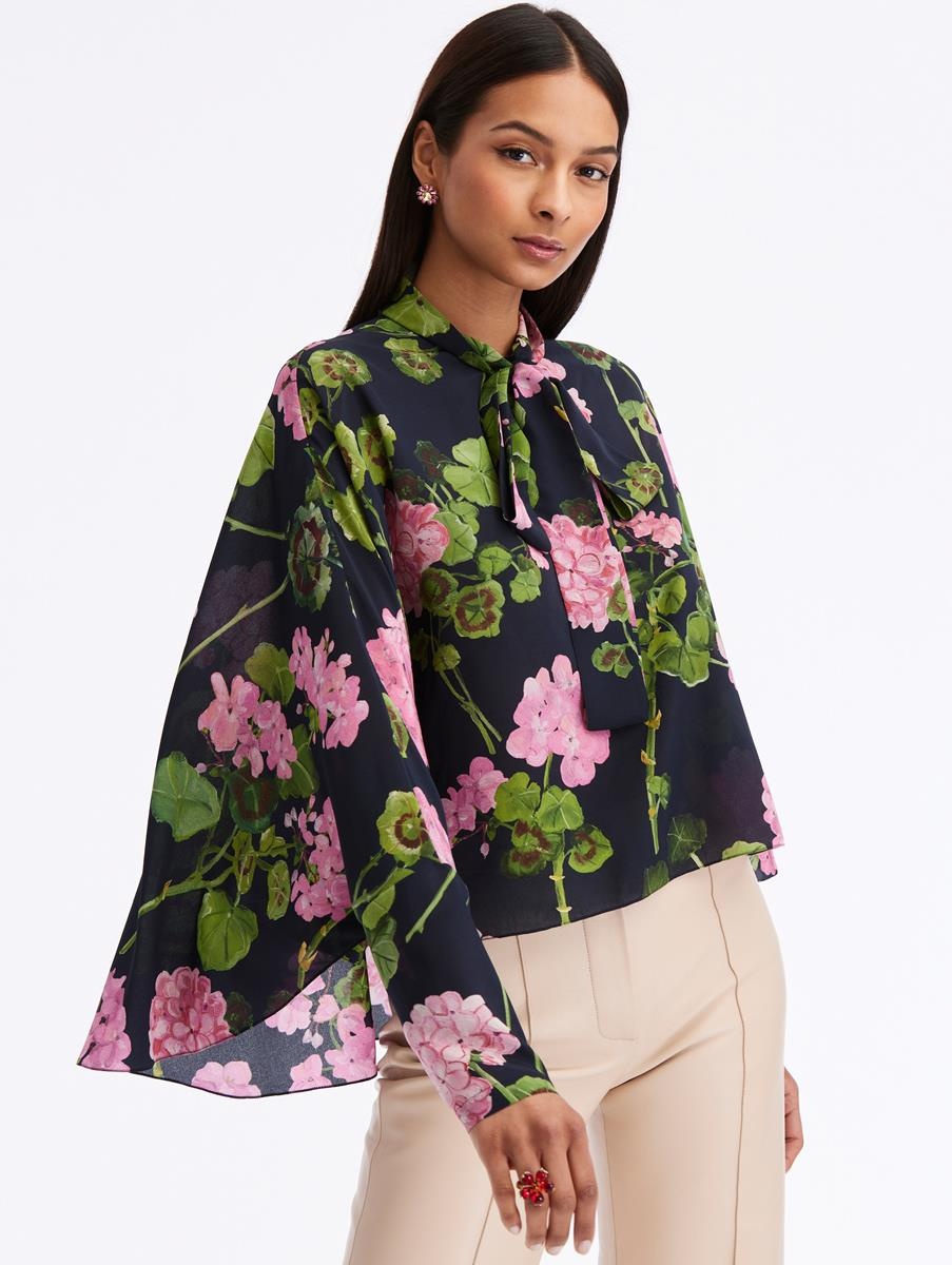 DOLMAN SLEEVE GERANIUM BLOUSE - 4