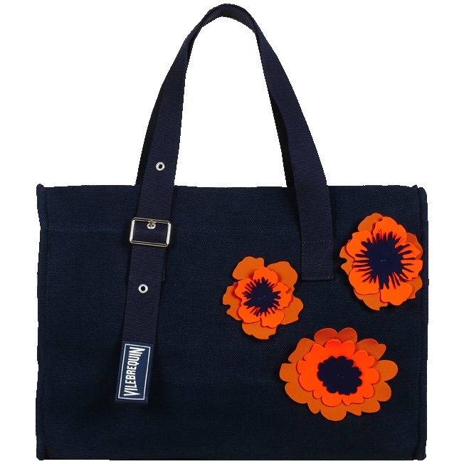 Large Beach Bag Fleurs 3D - 1