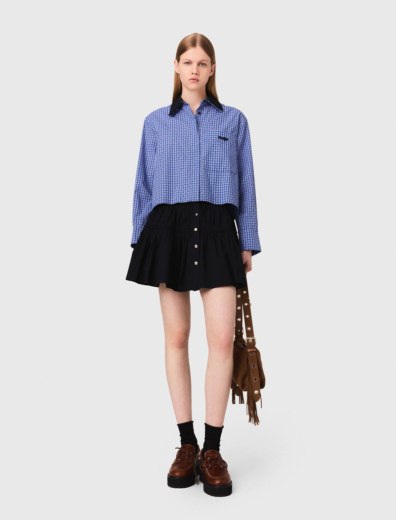 maje Removable collar rhinestone shirt outlook